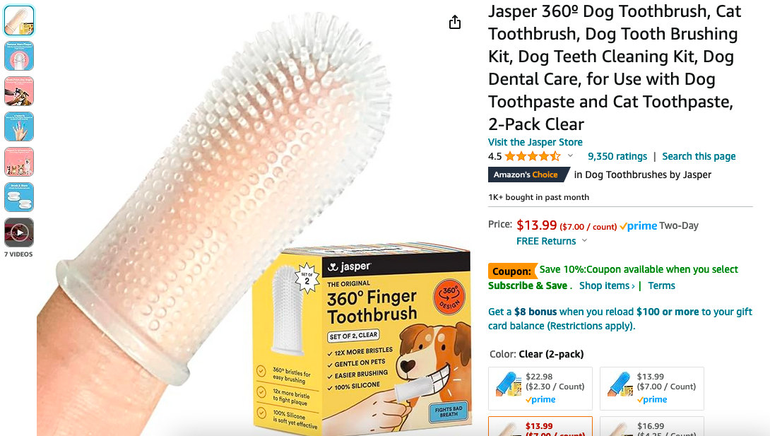 This is a great dental kit for your dog